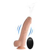 Loadz 8.5 Inch Vibrating Squirting Dildo w- Remote - Light